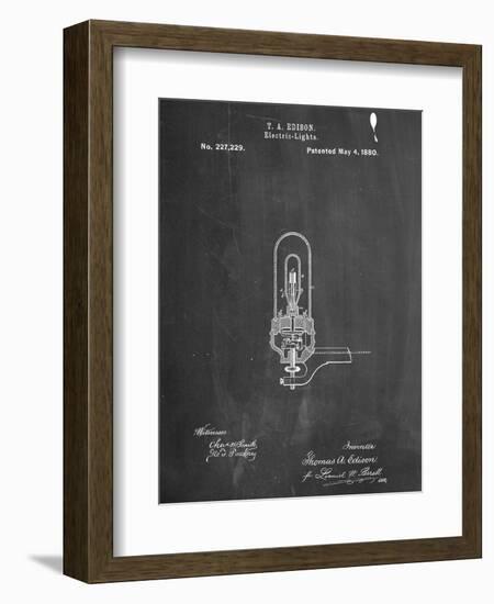 Thomas Edison Light Bulb Patent-null-Framed Art Print