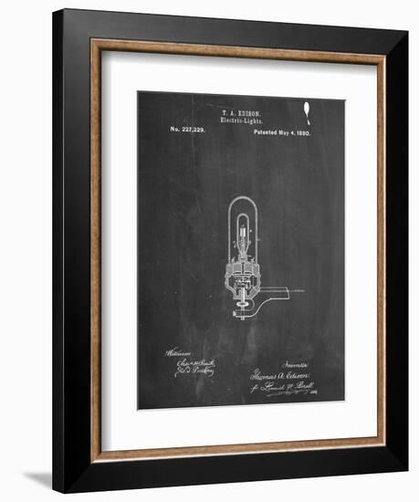 Thomas Edison Light Bulb Patent-null-Framed Art Print