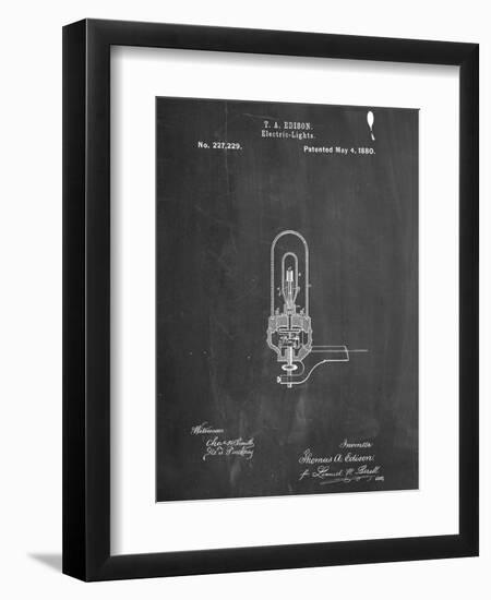 Thomas Edison Light Bulb Patent-null-Framed Art Print