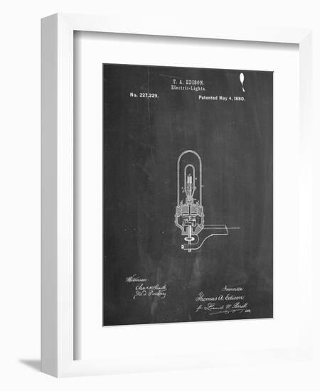 Thomas Edison Light Bulb Patent-null-Framed Art Print