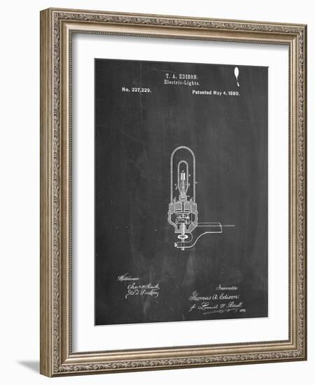 Thomas Edison Light Bulb Patent-null-Framed Art Print