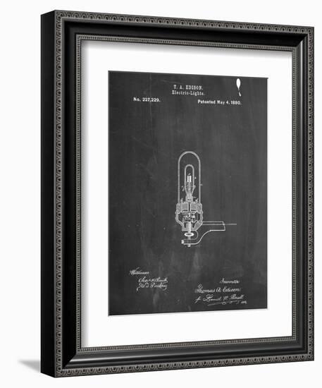 Thomas Edison Light Bulb Patent-null-Framed Premium Giclee Print