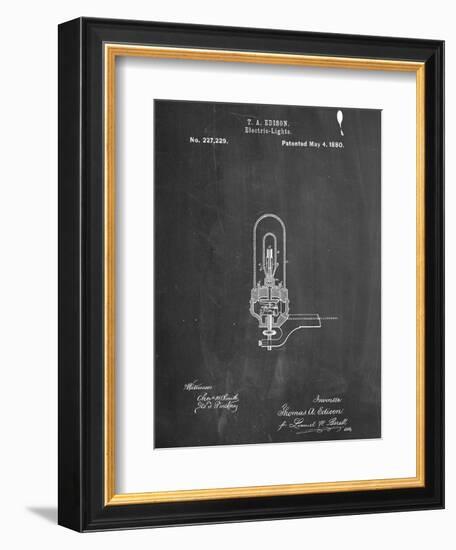 Thomas Edison Light Bulb Patent-null-Framed Art Print