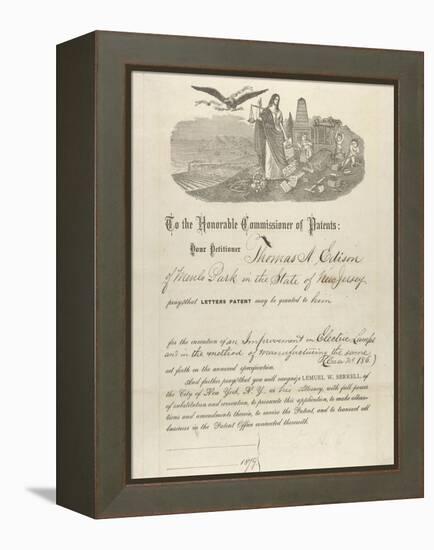 Thomas Edison's Patent Application-null-Framed Premier Image Canvas