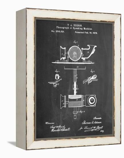 Thomas Edison Speaking Telegraph-null-Framed Stretched Canvas