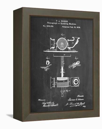 Thomas Edison Speaking Telegraph-null-Framed Stretched Canvas