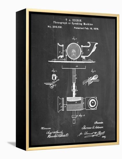 Thomas Edison Speaking Telegraph-null-Framed Stretched Canvas