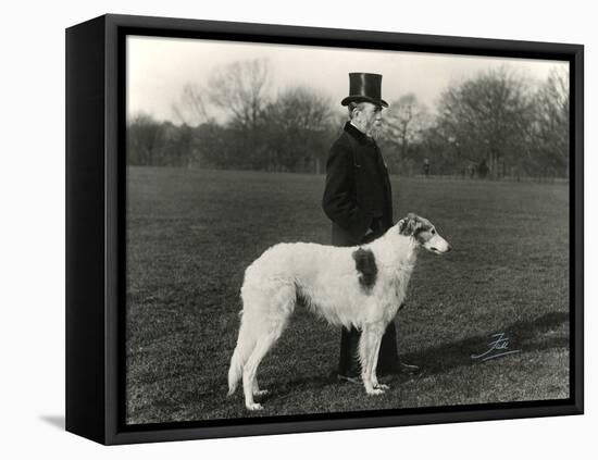 Thomas Fall with Borzoi-Thomas Fall-Framed Premier Image Canvas