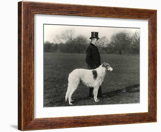 Thomas Fall with Borzoi-Thomas Fall-Framed Photographic Print