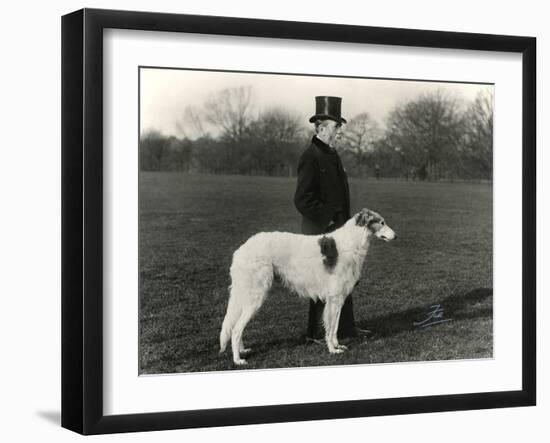 Thomas Fall with Borzoi-Thomas Fall-Framed Photographic Print