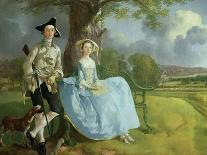 Wooded Landscape with Country House and Two Figures, C.1752-Thomas Gainsborough-Giclee Print