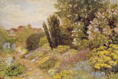 The Lily Border at Great Tangley Manor, Surrey-Thomas H. Hunn-Mounted Giclee Print