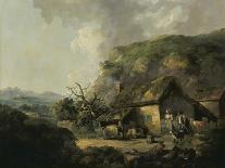 A Gypsy Family outside a Barn in a Landscape-Thomas Hand-Giclee Print