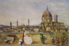 A Terrace Overlooking Florence from the Via Di Servi-Thomas Hartley Cromek-Framed Giclee Print