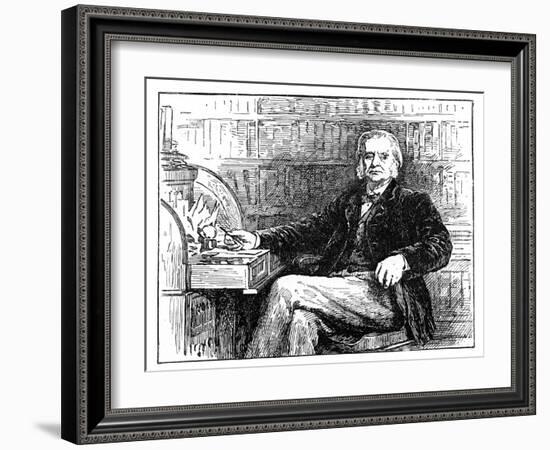 Thomas Henry Huxley, British Biologist, at His Desk, C1880-John Collier-Framed Giclee Print