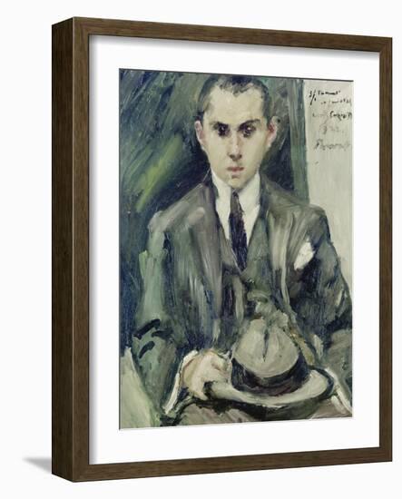 Thomas Holding a Hat in His Hand, 1922-Lovis Corinth-Framed Giclee Print