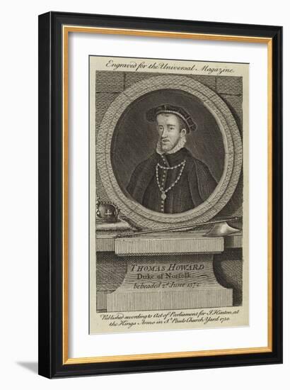 Thomas Howard, Duke of Norfolk, Beheaded 2nd June 1572-null-Framed Giclee Print