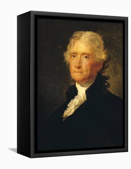 Thomas Jefferson (1743-1826) Third President of the United States of America (1801-1809)-George Peter Alexander Healy-Framed Premier Image Canvas