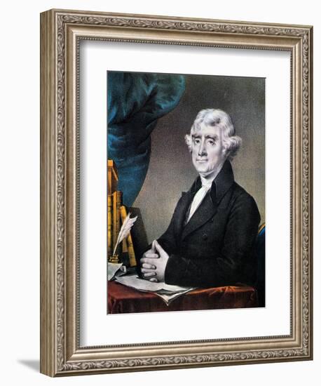 Thomas Jefferson (1743-1826)-Currier & Ives-Framed Giclee Print