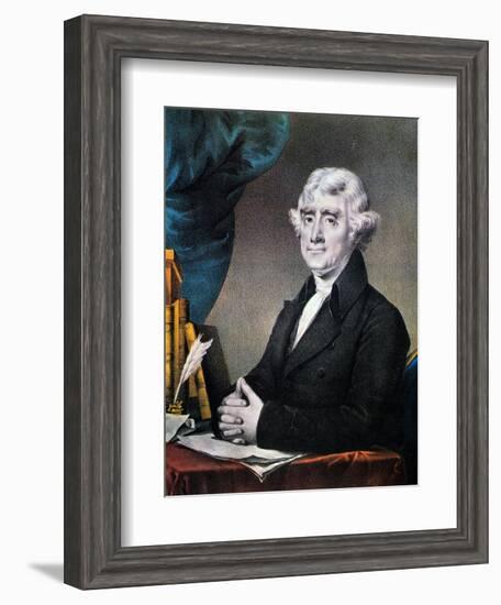 Thomas Jefferson (1743-1826)-Currier & Ives-Framed Giclee Print