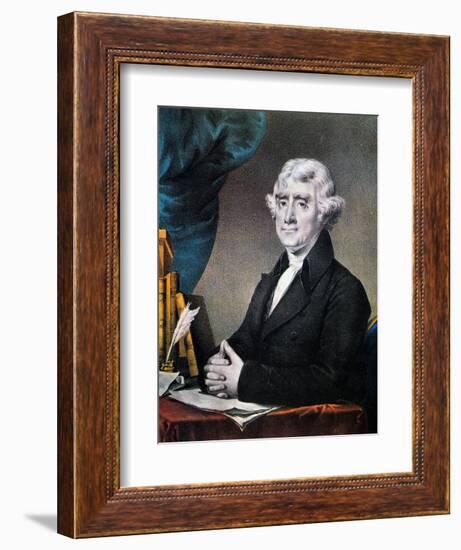 Thomas Jefferson (1743-1826)-Currier & Ives-Framed Giclee Print