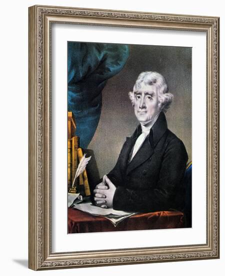 Thomas Jefferson (1743-1826)-Currier & Ives-Framed Giclee Print