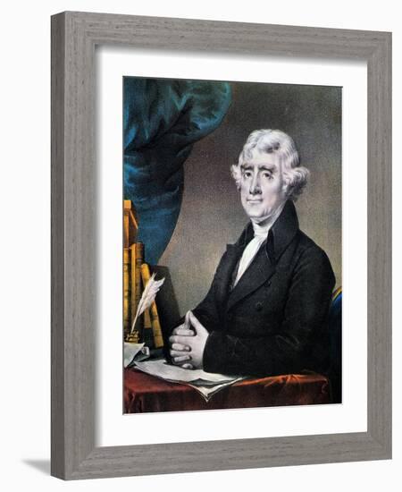 Thomas Jefferson (1743-1826)-Currier & Ives-Framed Giclee Print