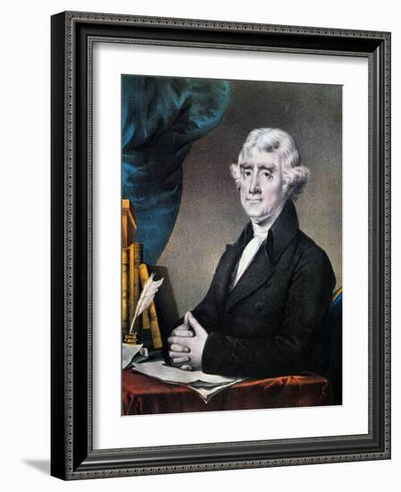 Thomas Jefferson (1743-1826)-Currier & Ives-Framed Giclee Print