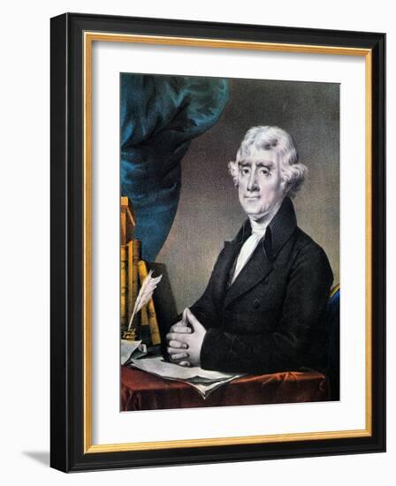 Thomas Jefferson (1743-1826)-Currier & Ives-Framed Giclee Print