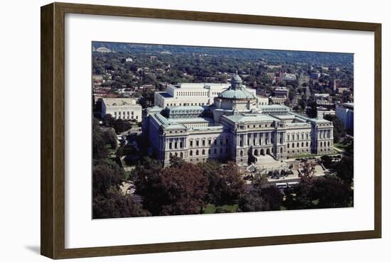 Thomas Jefferson Building from the U.S. Capitol dome, Washington, D.C. - Vintage Tint-Carol Highsmith-Framed Art Print