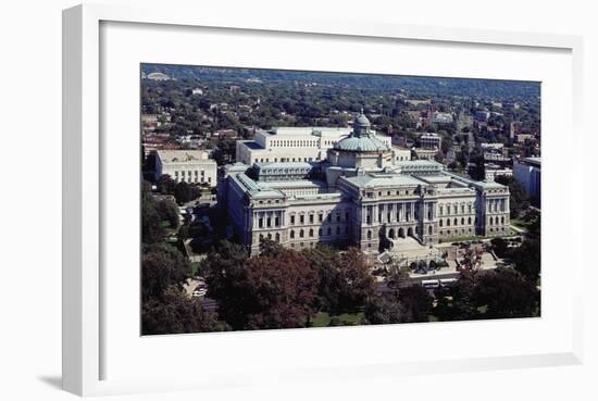 Thomas Jefferson Building from the U.S. Capitol dome, Washington, D.C. - Vintage Tint-Carol Highsmith-Framed Art Print