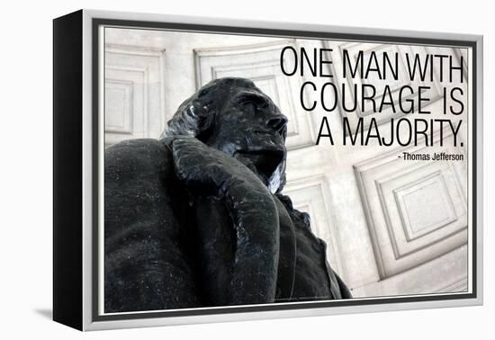Thomas Jefferson Courage Quote-null-Framed Stretched Canvas