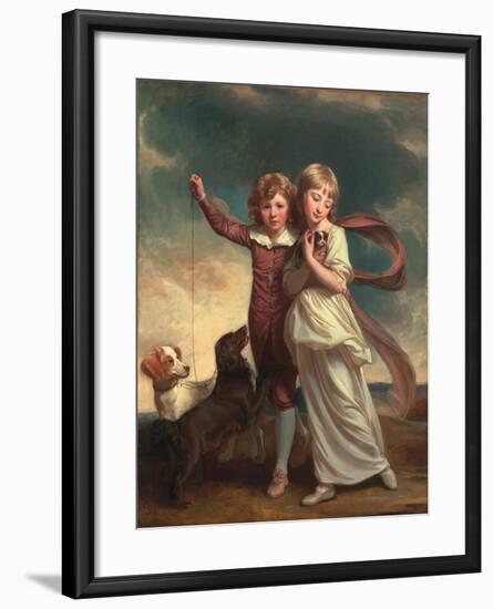 Thomas John Clavering and Catherine Mary Clavering: the Clavering Children, 1777-George Romney-Framed Giclee Print