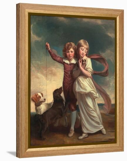 Thomas John Clavering and Catherine Mary Clavering: the Clavering Children, 1777-George Romney-Framed Premier Image Canvas