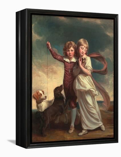 Thomas John Clavering and Catherine Mary Clavering: the Clavering Children, 1777-George Romney-Framed Premier Image Canvas