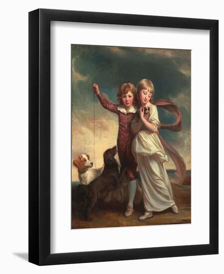 Thomas John Clavering and Catherine Mary Clavering: the Clavering Children, 1777-George Romney-Framed Giclee Print