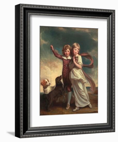 Thomas John Clavering and Catherine Mary Clavering: the Clavering Children, 1777-George Romney-Framed Giclee Print