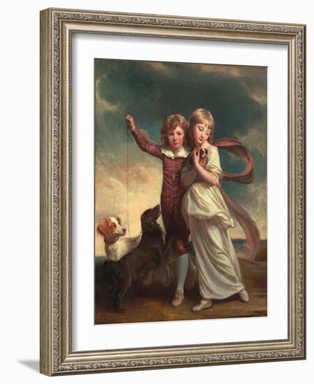 Thomas John Clavering and Catherine Mary Clavering: the Clavering Children, 1777-George Romney-Framed Giclee Print