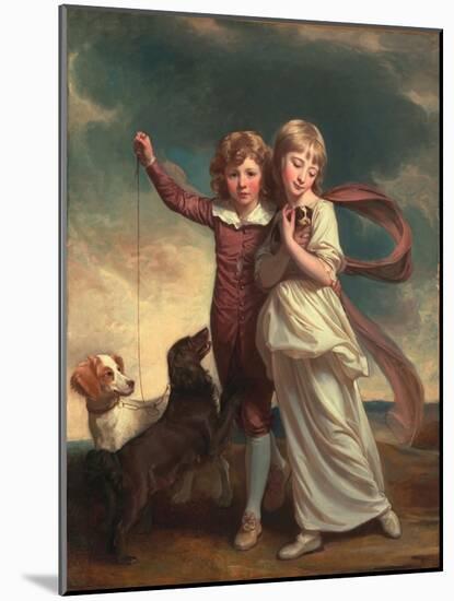 Thomas John Clavering and Catherine Mary Clavering: the Clavering Children, 1777-George Romney-Mounted Giclee Print