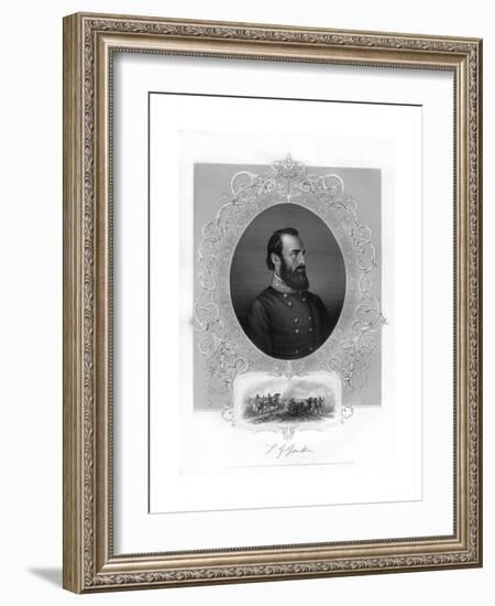 Thomas Jonathan Stonewall Jackson, Confederate General During the American Civil War, 1862-1867-Brady-Framed Giclee Print