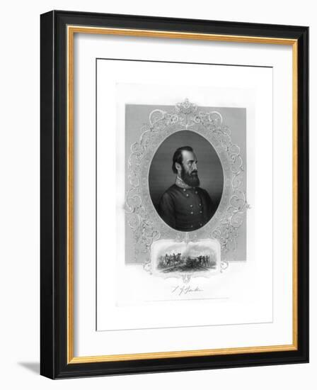 Thomas Jonathan Stonewall Jackson, Confederate General During the American Civil War, 1862-1867-Brady-Framed Giclee Print