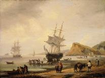 Fishing Scene, Teignmouth Beach and the Ness, 1831-Thomas Luny-Giclee Print