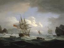 A Ship of the Line Off Plymouth, 1817-Thomas Luny-Giclee Print