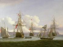 A Ship of the Line Off Plymouth, 1817-Thomas Luny-Giclee Print