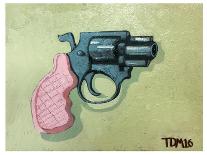 Pistol, 2016 (Oil on Canvas)-Thomas MacGregor-Giclee Print