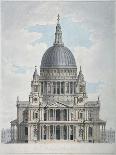 West Front of St Paul's Cathedral, City of London, 1780-Thomas Malton II-Framed Giclee Print