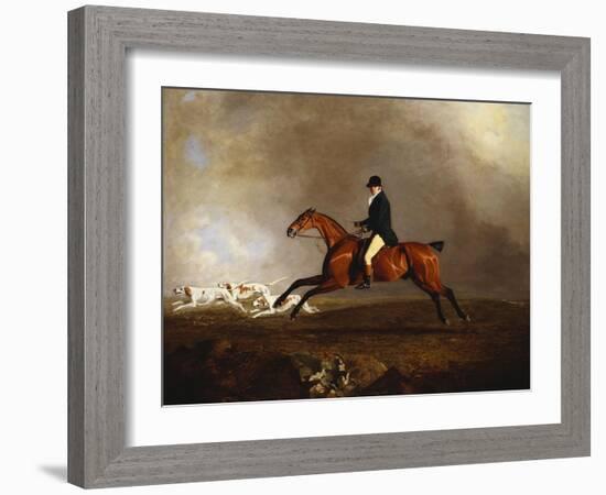 Thomas Mellish on His Hunter 'saucebox'-Benjamin Marshall-Framed Giclee Print