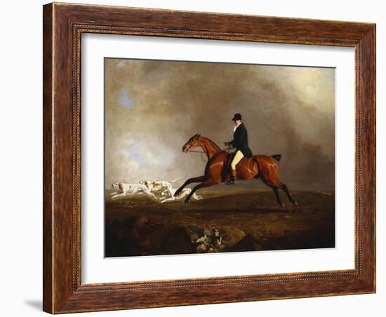 Thomas Mellish on His Hunter 'saucebox'-Benjamin Marshall-Framed Giclee Print