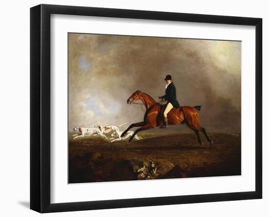 Thomas Mellish on His Hunter 'saucebox'-Benjamin Marshall-Framed Giclee Print