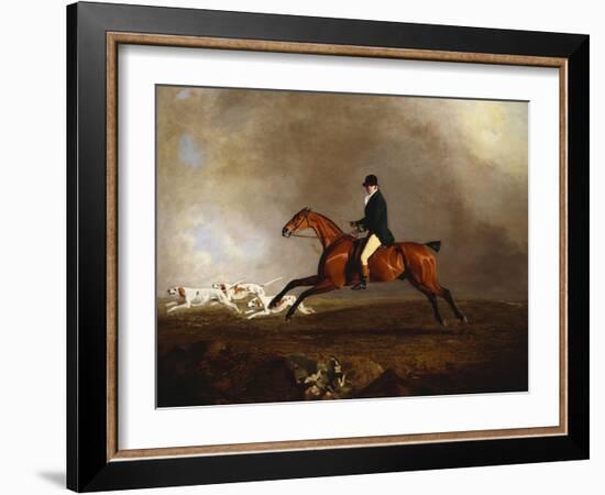 Thomas Mellish on His Hunter 'saucebox'-Benjamin Marshall-Framed Giclee Print